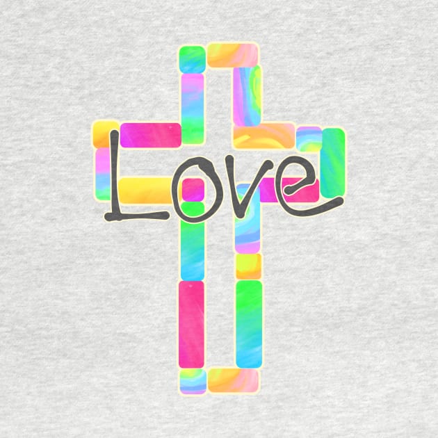 Decorative Cross with Love by AlondraHanley